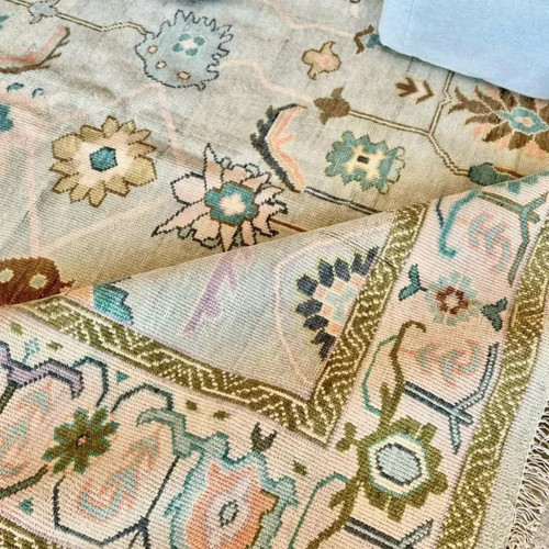 Hand knotted modern oushak - oushak, rug